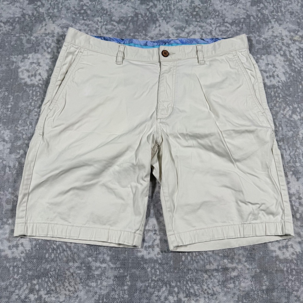 Tommy Bahama Chino Shorts Mens 34 Khaki Beige Boracay Stretch Island Casual